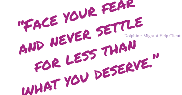 Face your fear and never settle for less than what you deserve